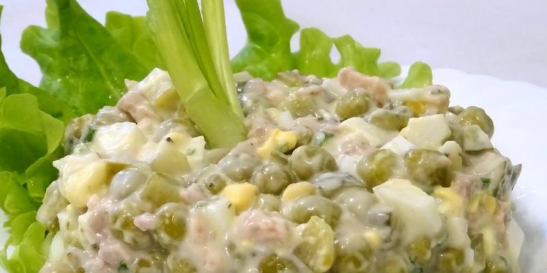 15 вкусных салатов с зелёным горошком